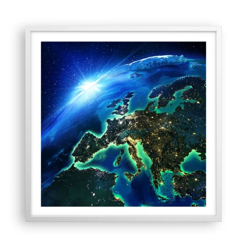 Poster în ramă albă - O Europă scânteietoare - 60x60 cm