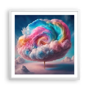 Poster în ramă albă - Visul unui parc de distracții - 60x60 cm