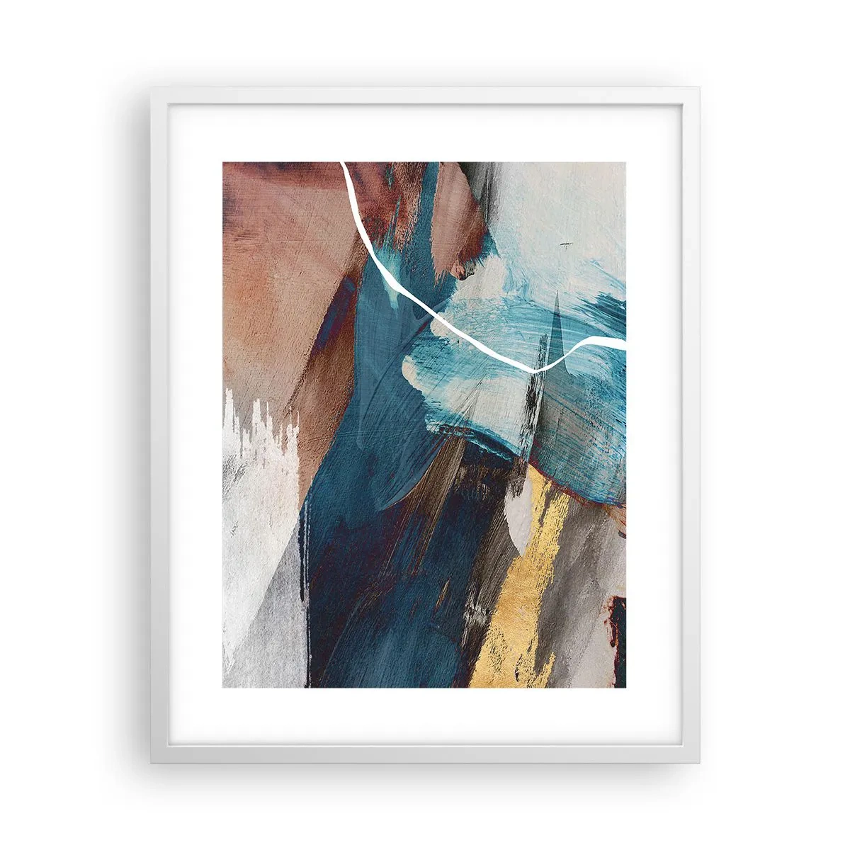Poster în ramă albă - Cu fler și energie - 40x50 cm