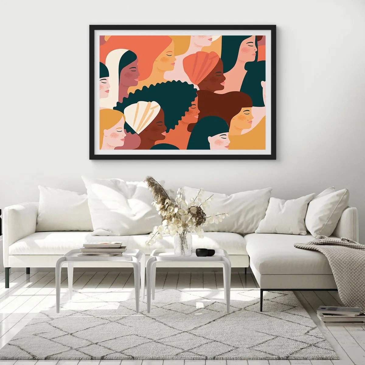 Poster în ramă neagră - Numai feminitate - 70x50 cm