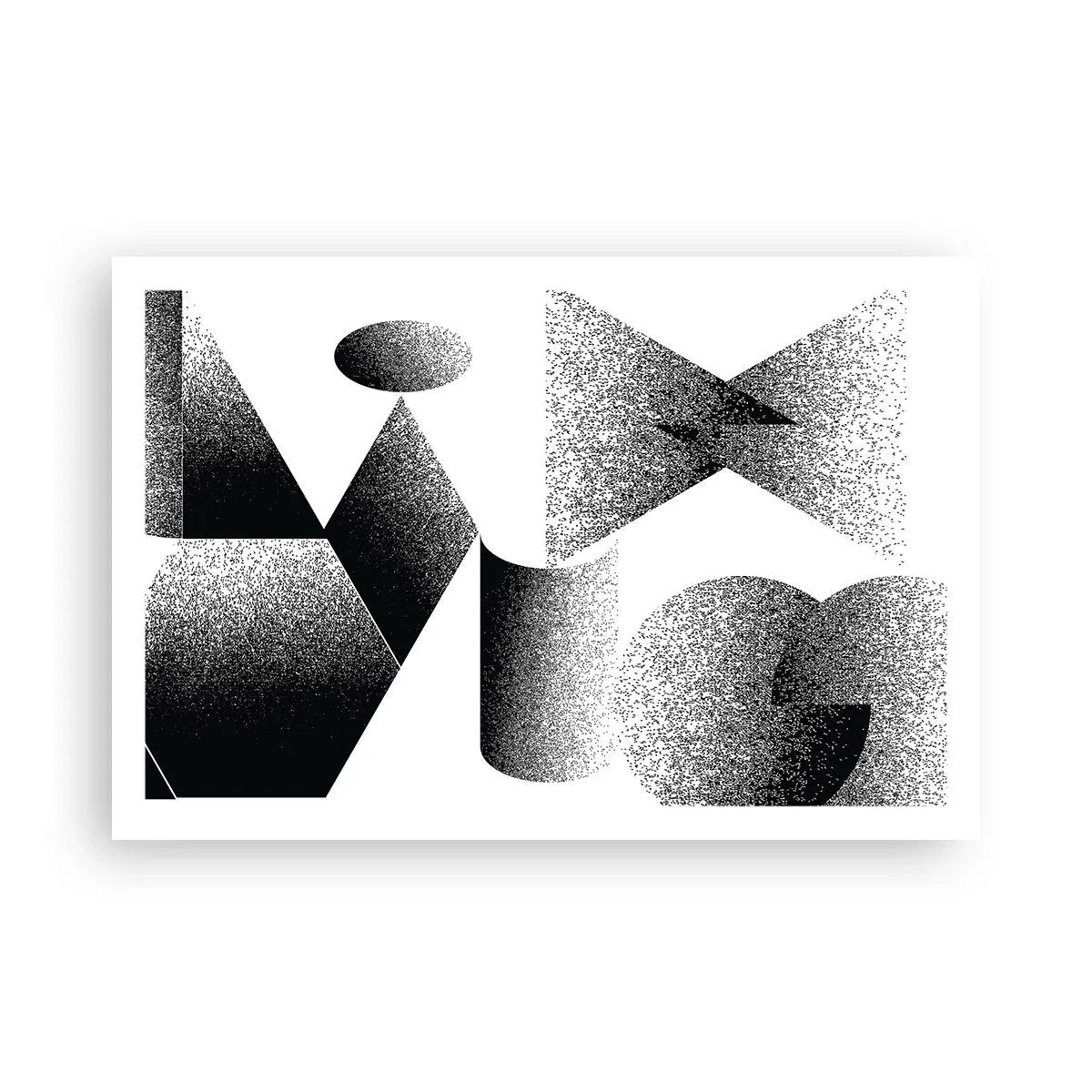 Poster - Unghiuri și ovale - 91x61 cm