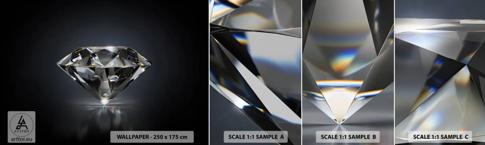 Mostră tapet autocolant Deluxe Sticker - Best girls friend - Diamant, Diamant, Piatră preţioasă - 100x30 cm