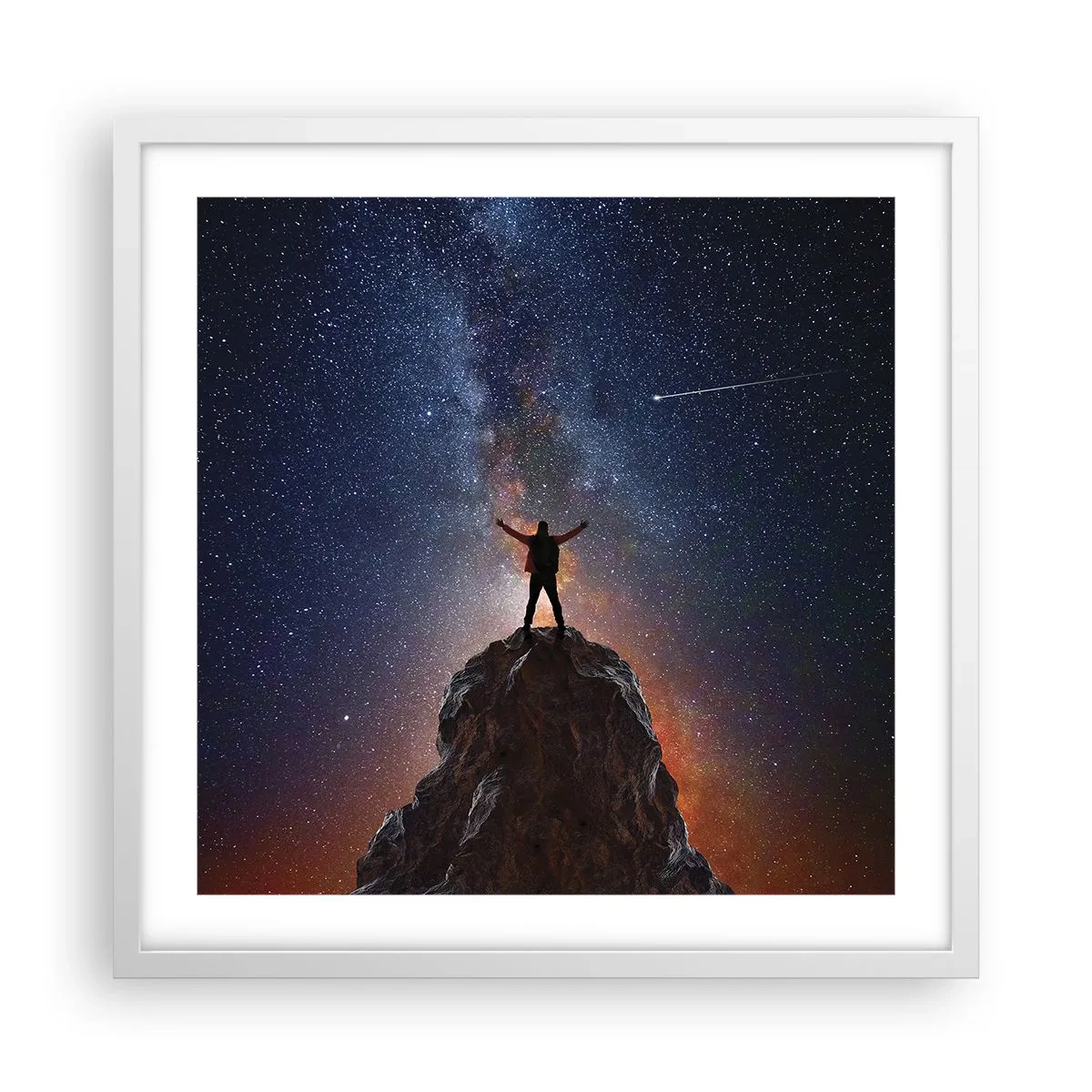 Poster în ramă albă - Puterea este cu mine! - 50x50 cm