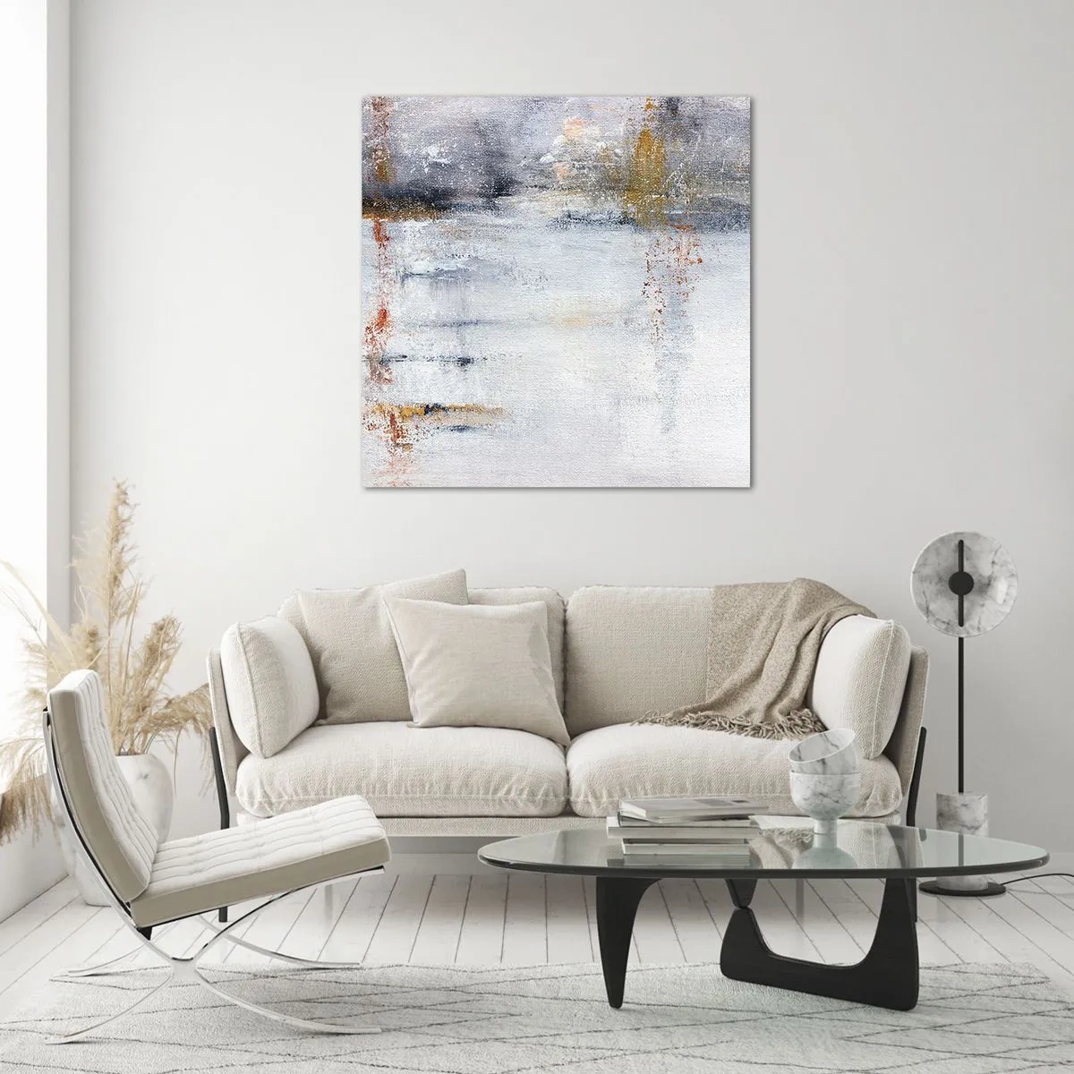 Tablou pe sticlă - În spatele cortinei de aer - 30x30 cm