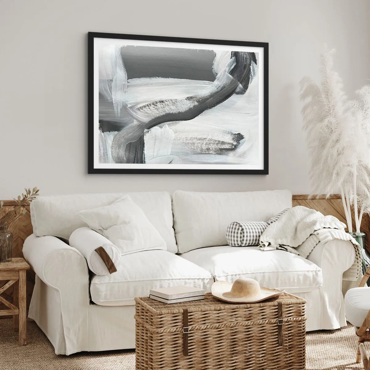 Poster în ramă neagră - Cu o mișcare decisivă - 70x50 cm