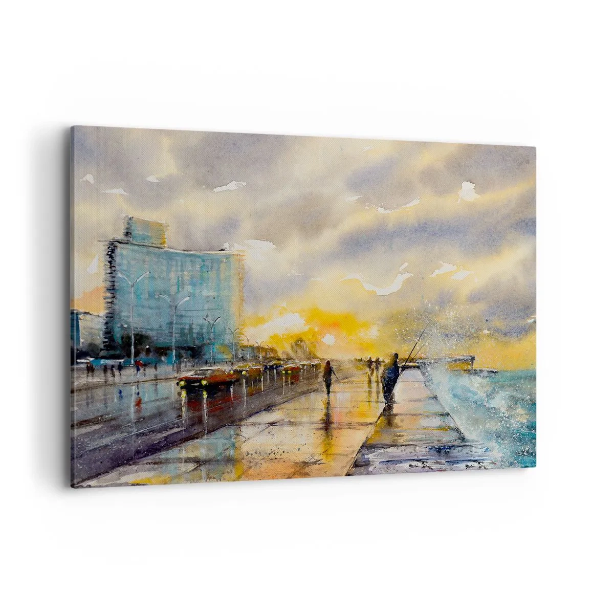 Tablou pe pânză - Viața pe țărm - 120x80 cm