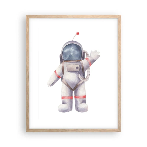 Poster în ramă de stejar deschis - Pe curând! - 40x50 cm