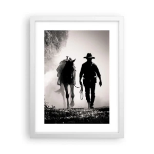 Poster în ramă albă - Texas de dimineața - 30x40 cm