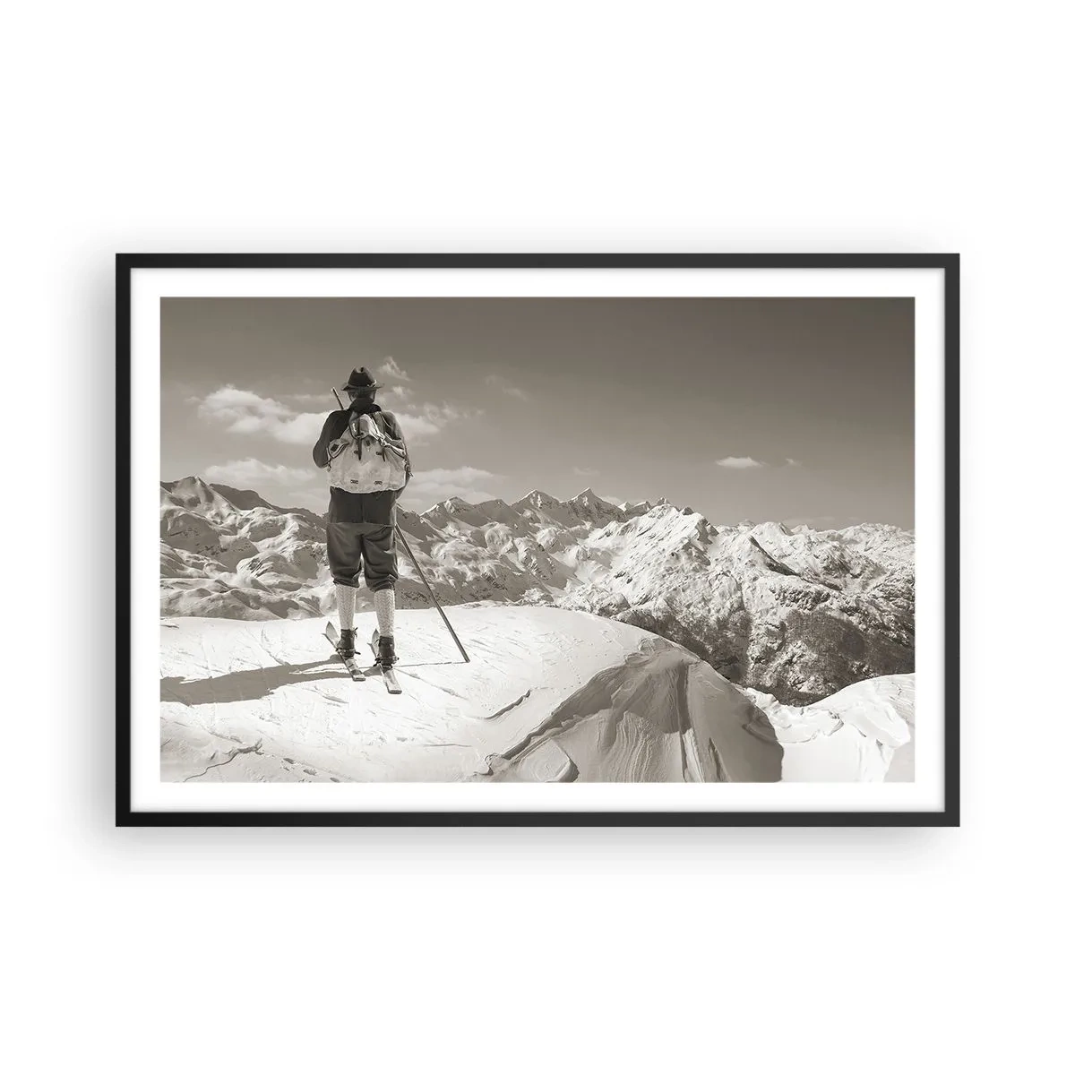 Poster în ramă neagră - Și munții sunt la fel - 91x61 cm