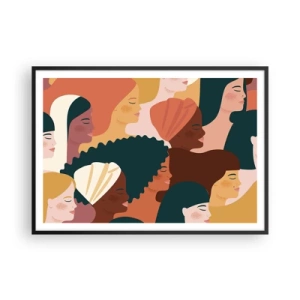 Poster în ramă neagră - Numai feminitate - 100x70 cm