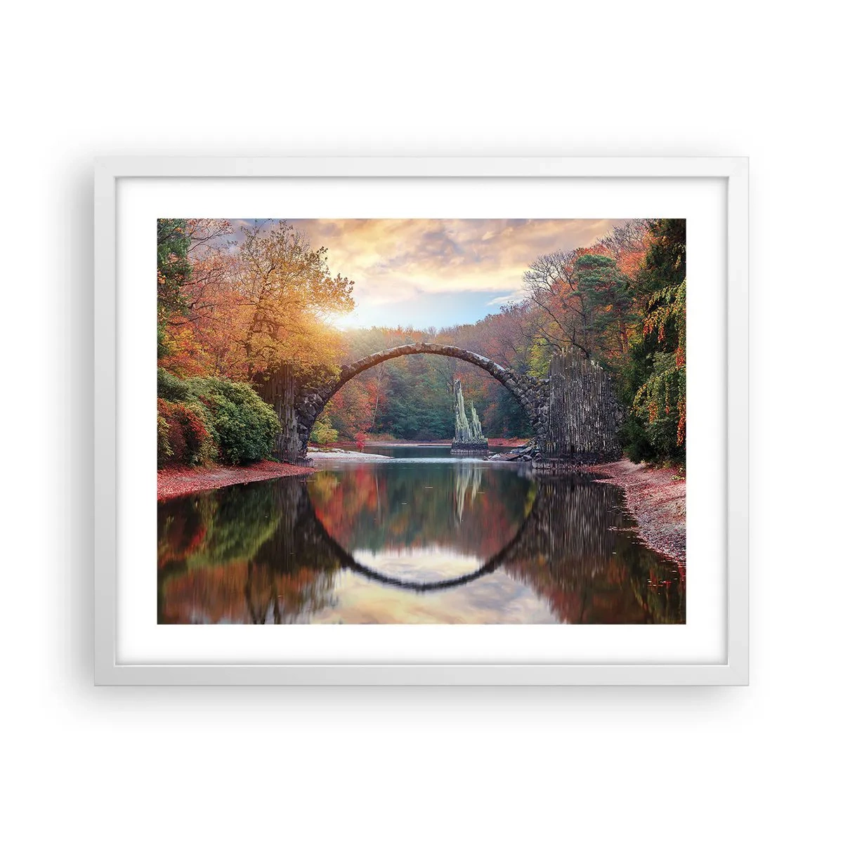 Poster în ramă albă - De cealaltă parte a oglinzii - 50x40 cm