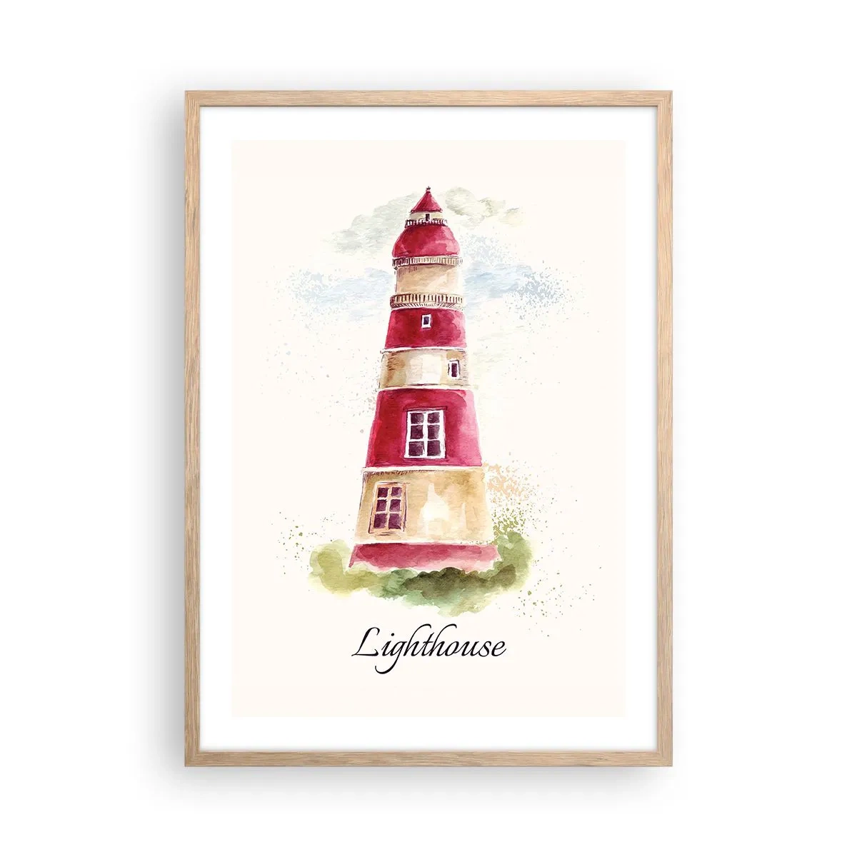 Poster în ramă de stejar deschis - Întotdeauna vreme bună - 50x70 cm