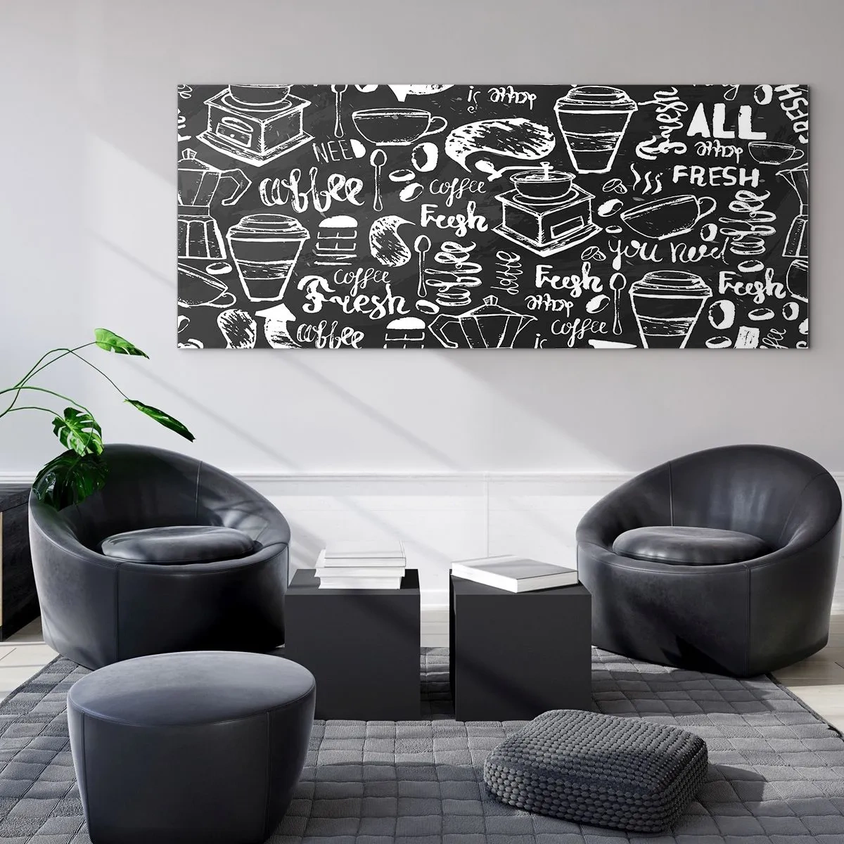 Tablou pe sticlă - All you need is… - 120x50 cm