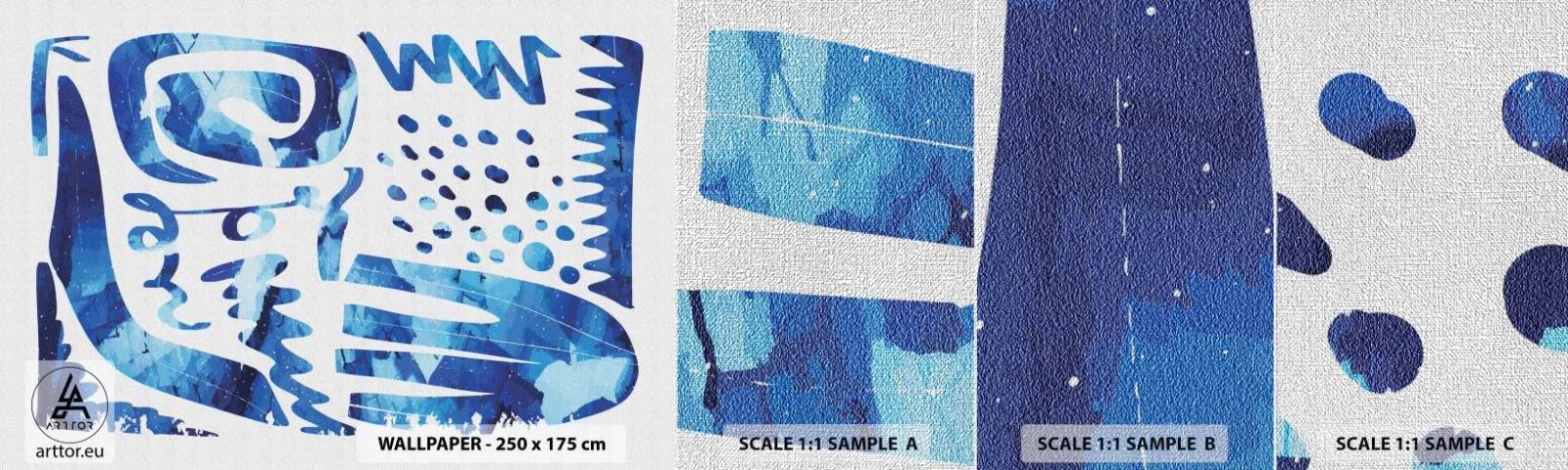 Mostră tapet Premium Canvas - Înapoi la rădăcini - Boho, Abstracția, Minimalist - 100x30 cm