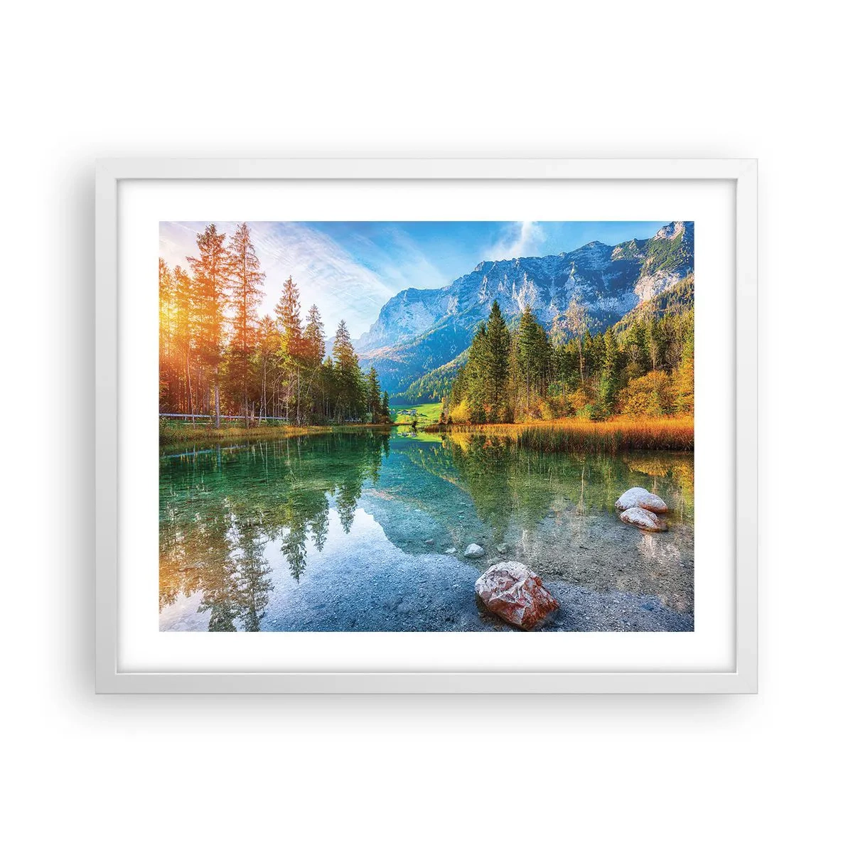 Poster în ramă albă - Blândețea toamnei - 50x40 cm