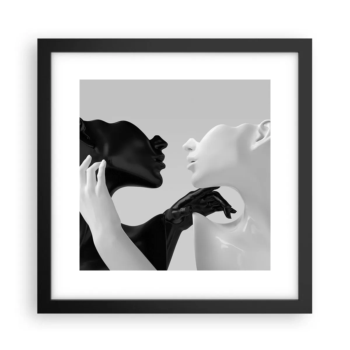 Poster în ramă neagră - Atracție - dorință - 30x30 cm