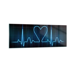 Tablou pe sticlă - În ritmul inimii - 140x50 cm