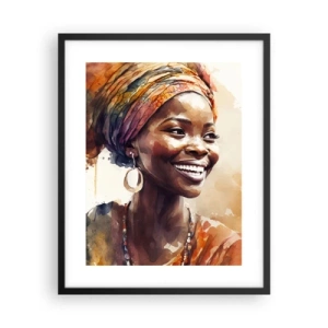 Poster în ramă neagră - Regina africană - 40x50 cm