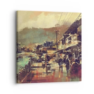 Tablou pe pânză - Viața ca o bogăție de gri - 30x30 cm
