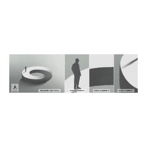 Mostră tapet autocolant Deluxe Sticker - Înțelegi ceva? - Om, 3D, Om de afaceri - 100x30 cm
