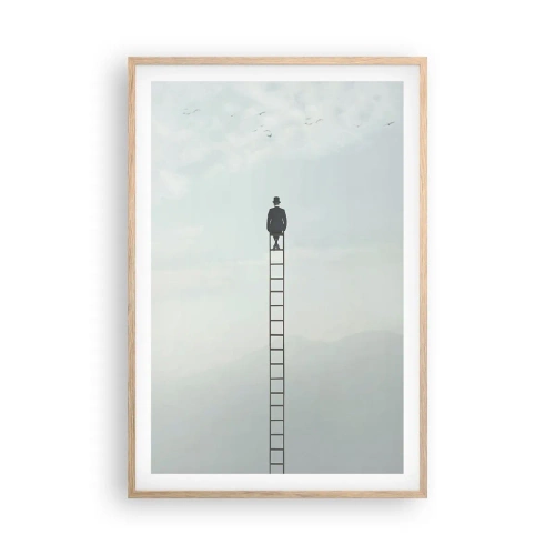 Poster în ramă de stejar deschis - Fii deasupra - 61x91 cm