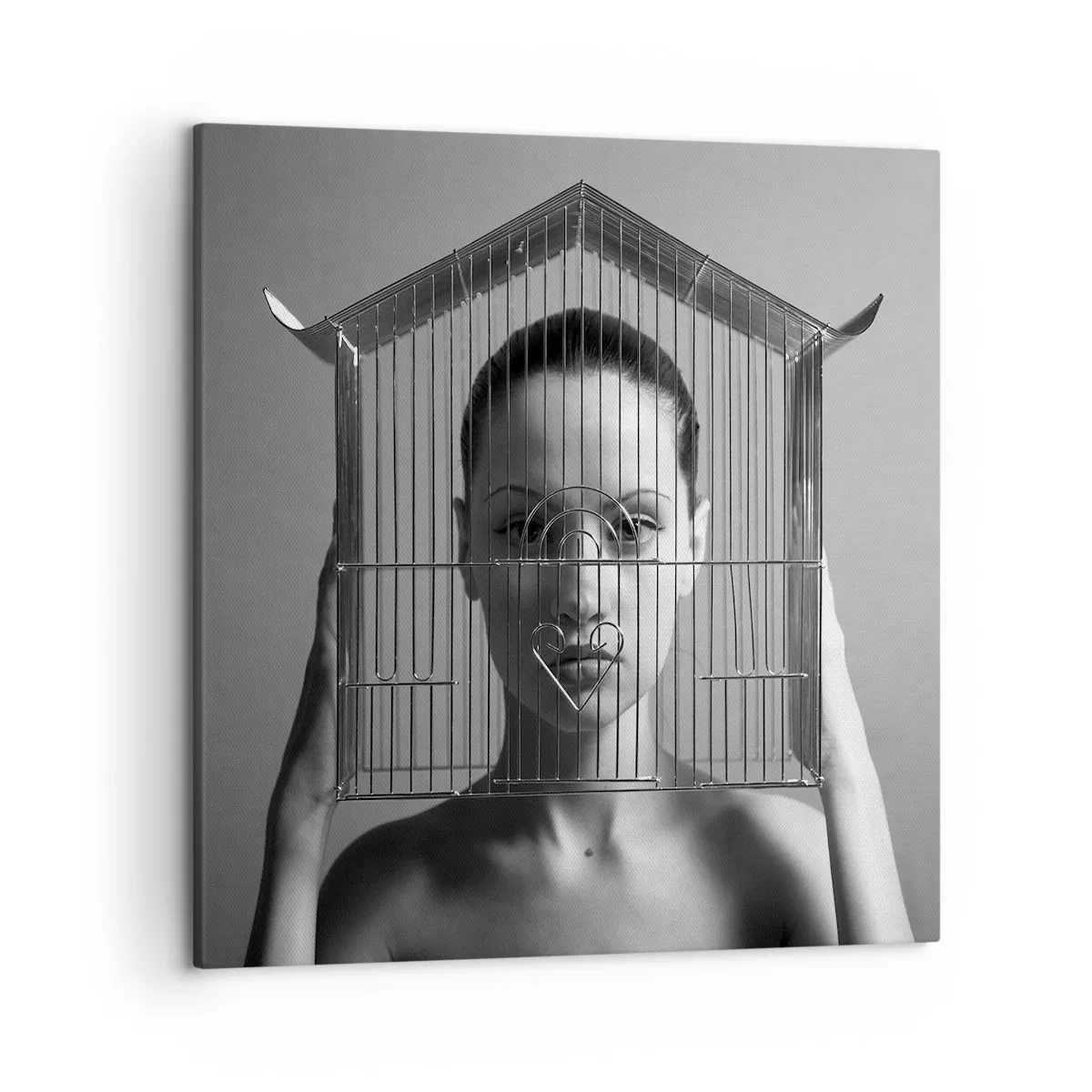 Tablou pe pânză - Un portret oarecum suprarealist - 50x50 cm