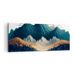 Tablou pe pânză - Peisaj montan perfect - 100x40 cm