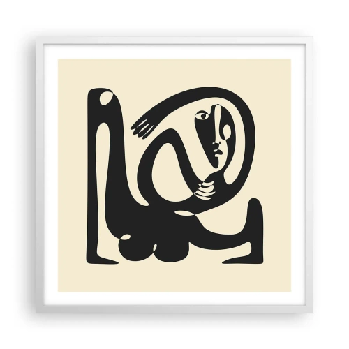 Poster în ramă albă - Aproape Picasso - 60x60 cm