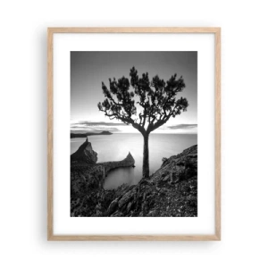 Poster în ramă de stejar deschis - Liniște până la orizont - 40x50 cm