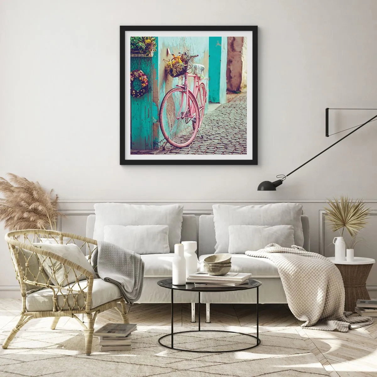 Poster în ramă neagră - Mă întorc imediat - 30x30 cm