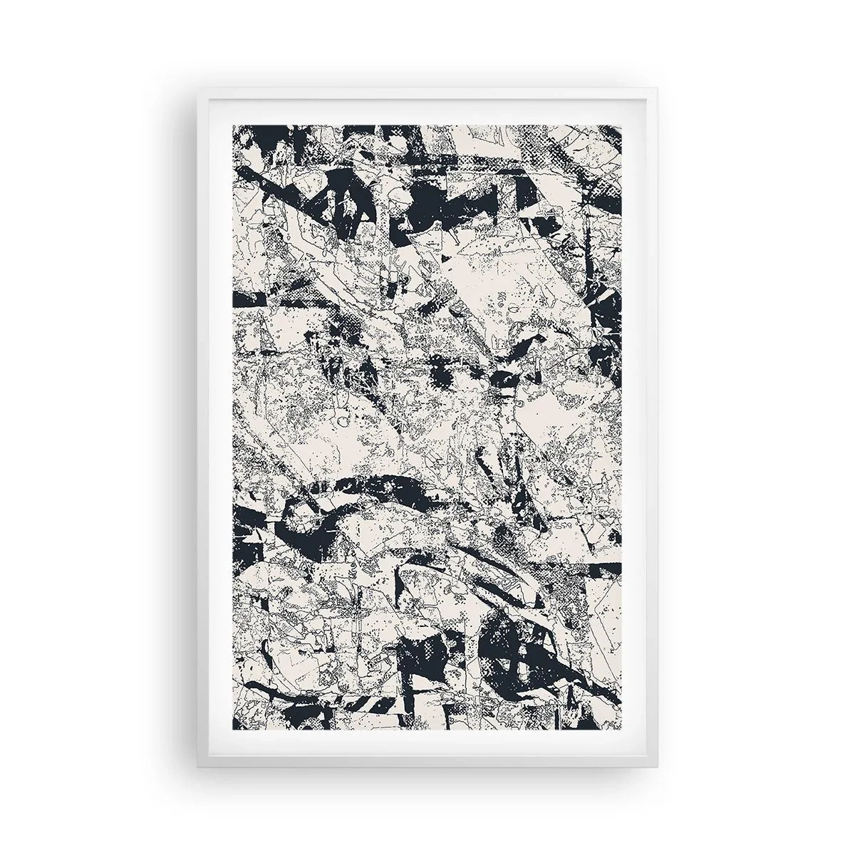 Poster în ramă albă - Întrepătrunderea contrariilor - 61x91 cm