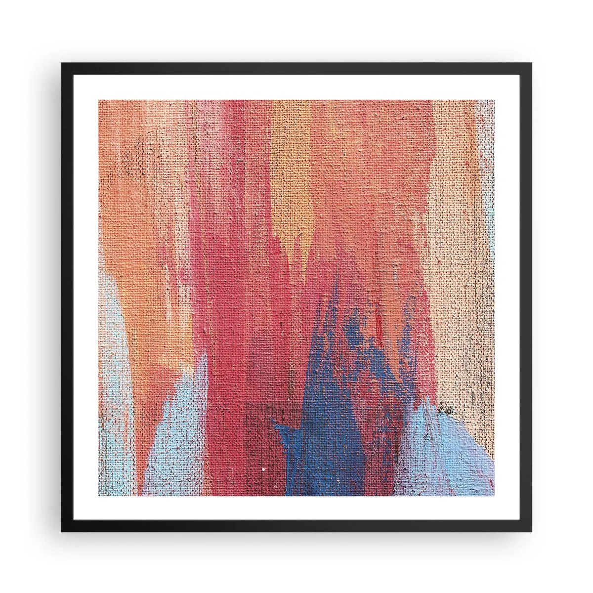 Poster în ramă neagră - Plutind prin curcubeu - 60x60 cm