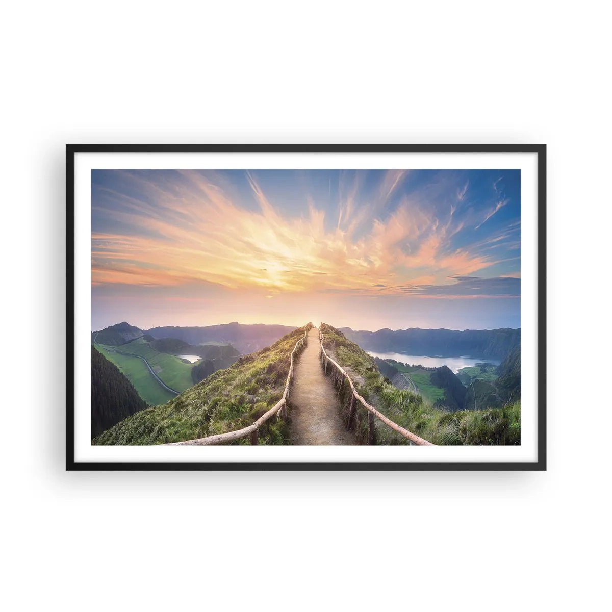 Poster în ramă neagră - Aproape de cer - 91x61 cm