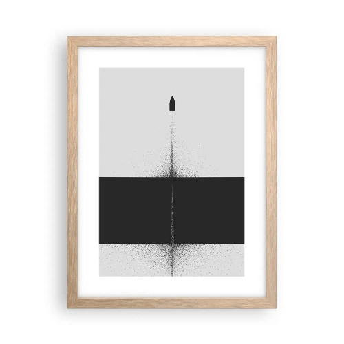 Poster în ramă de stejar deschis - Direct la țintă - 30x40 cm