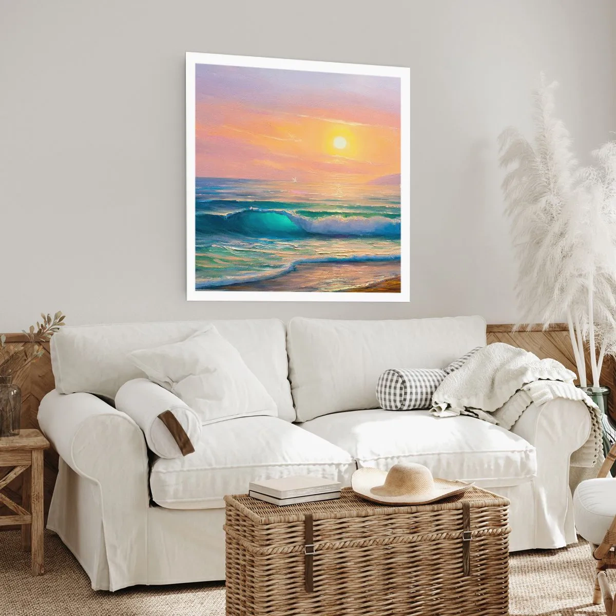 Poster - Cântecul turcoaz al valurilor - 40x40 cm