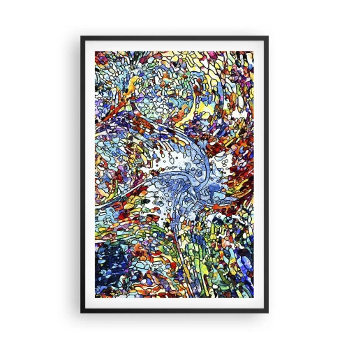 Poster în ramă neagră - Vitraliu de picături - 61x91 cm