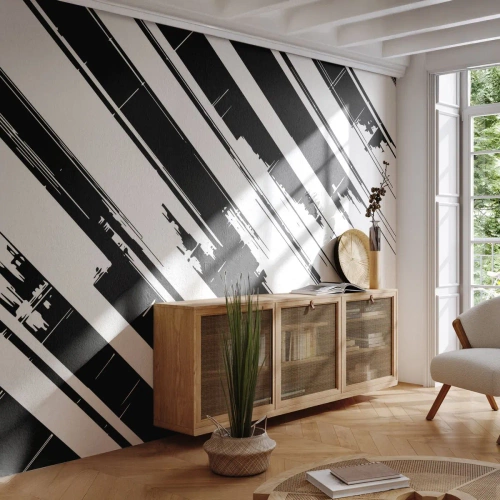 Tapet Premium Sand - Compoziție intensă și dinamică - Vector, Minimalism, Modern - 400x280 cm