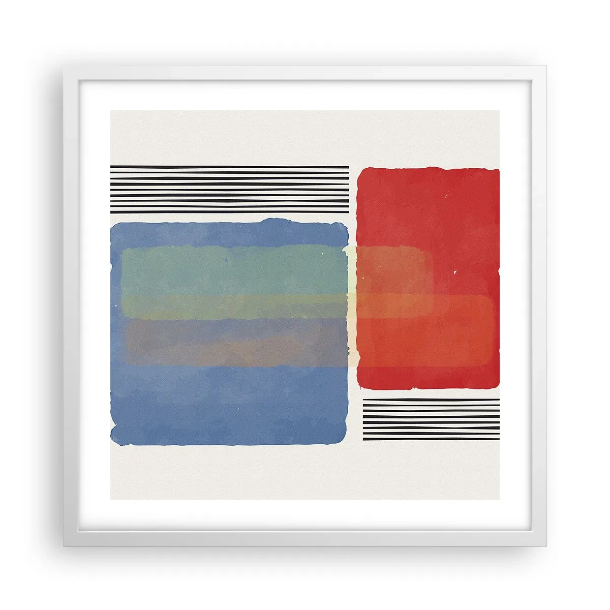 Poster în ramă albă - Spiritul și litera geometriei - 50x50 cm