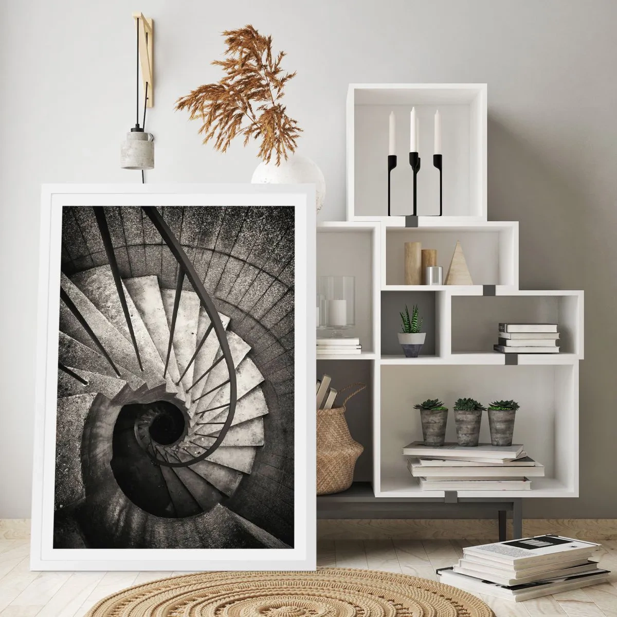 Poster în ramă albă - În sus și în jos - 61x91 cm