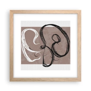 Poster în ramă de stejar deschis - Compoziția - căutarea plenitudinii - 30x30 cm