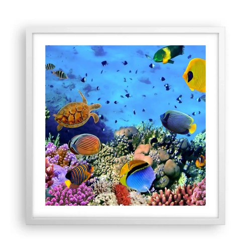 Poster în ramă albă - Și ce știm noi despre viață... - 50x50 cm