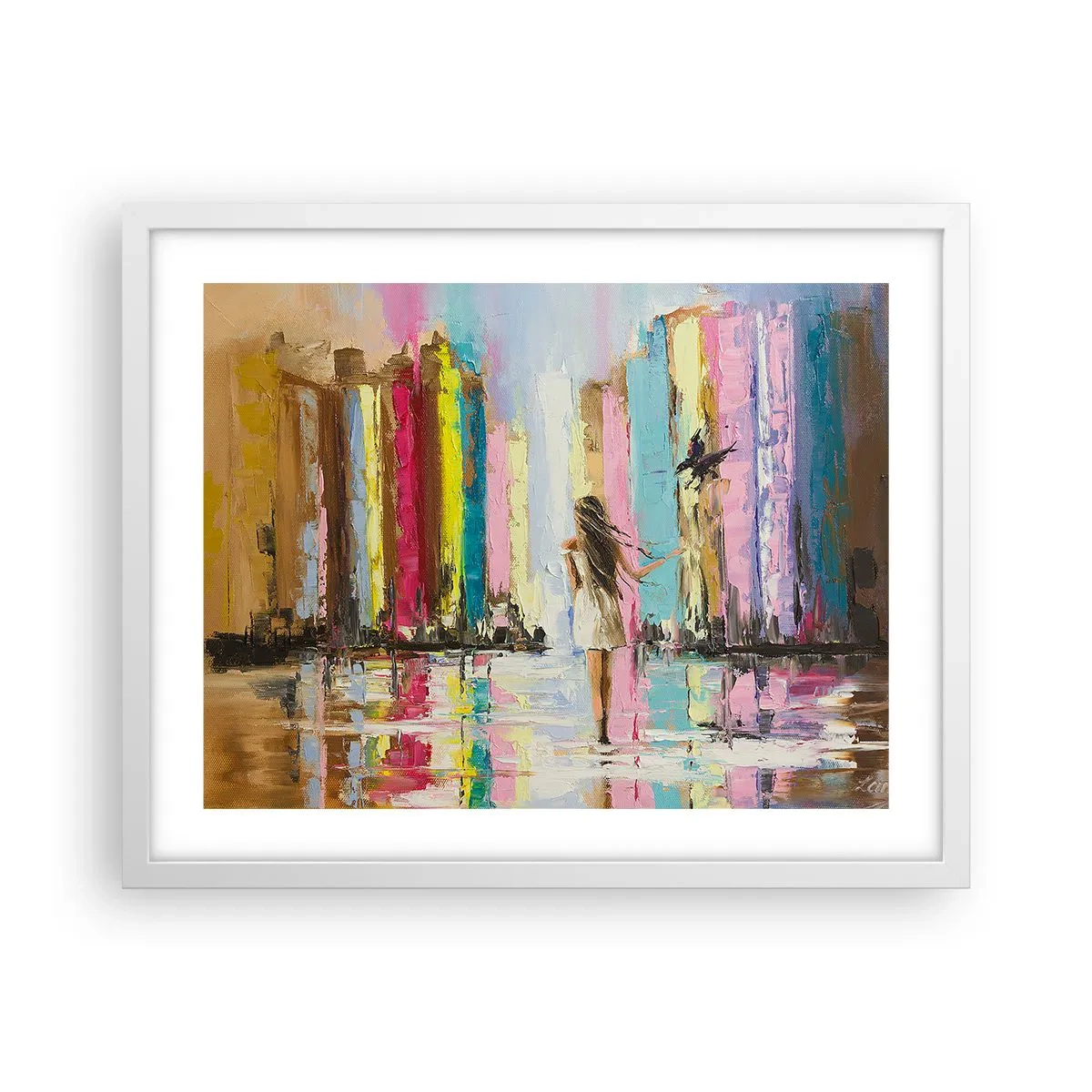 Poster în ramă albă - Urmați-mă - 50x40 cm