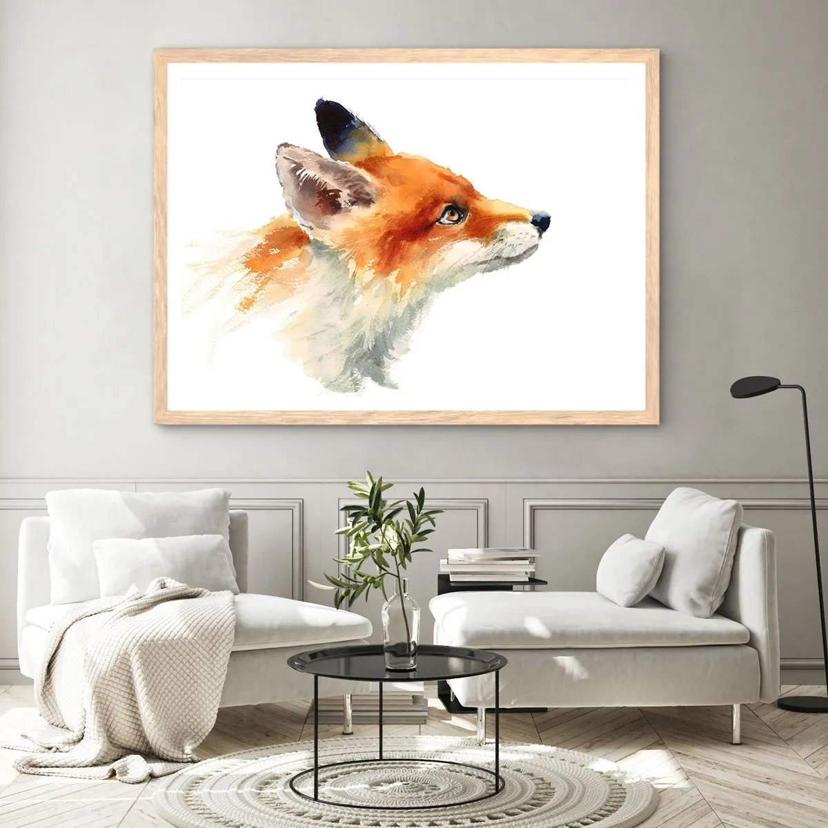 Poster în ramă de stejar deschis - Nu poți fi niciodată prea atent - 100x70 cm