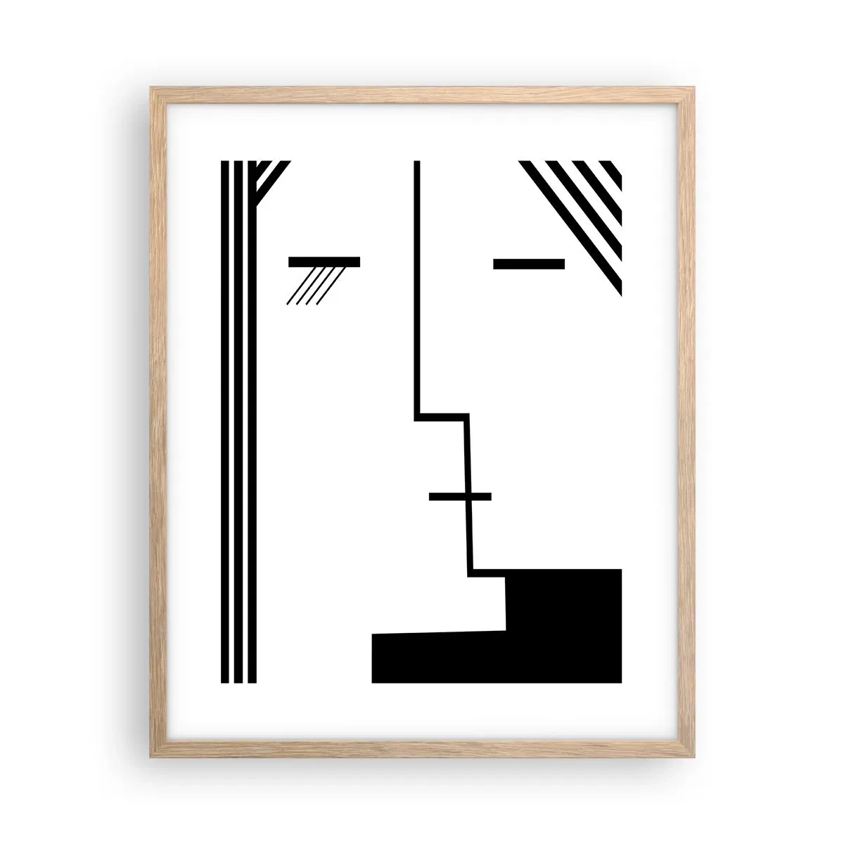Poster în ramă de stejar deschis - Doar un sărut - 40x50 cm