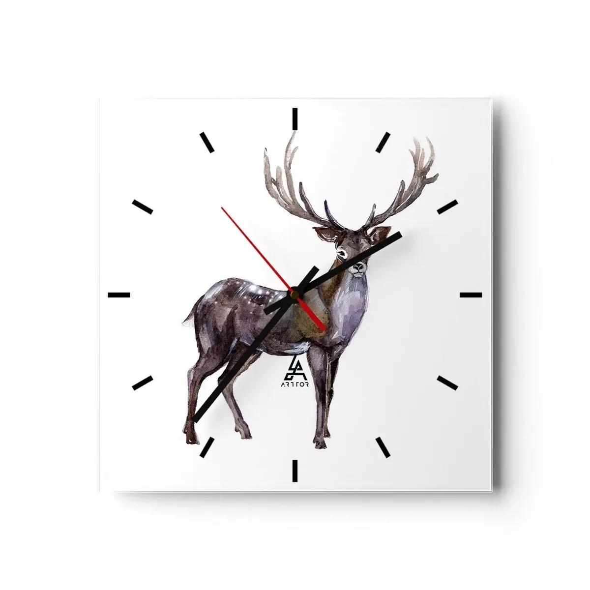 Ceas de perete - Ceas pe sticlă - Regele pustietății nordice - 40x40 cm