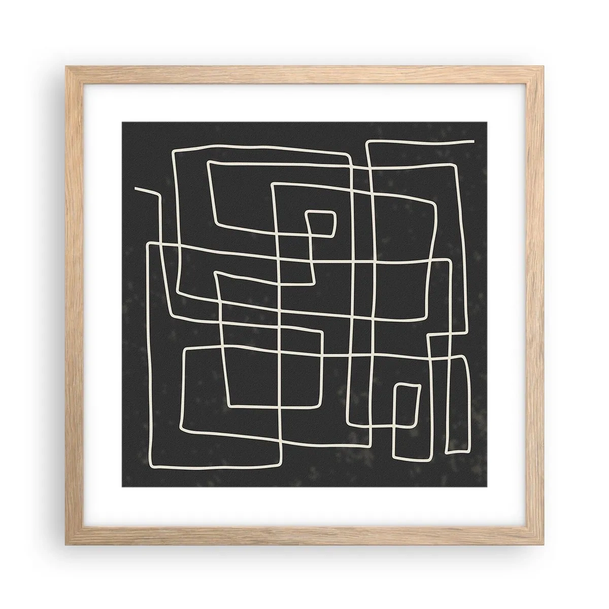 Poster în ramă de stejar deschis - Nu atât de simplu - 40x40 cm