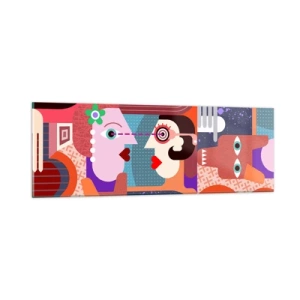 Tablou pe sticlă - Ochi în ochi - 90x30 cm