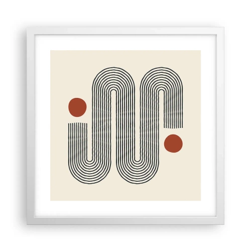 Poster în ramă albă - De la început până la sfârșit - 40x40 cm