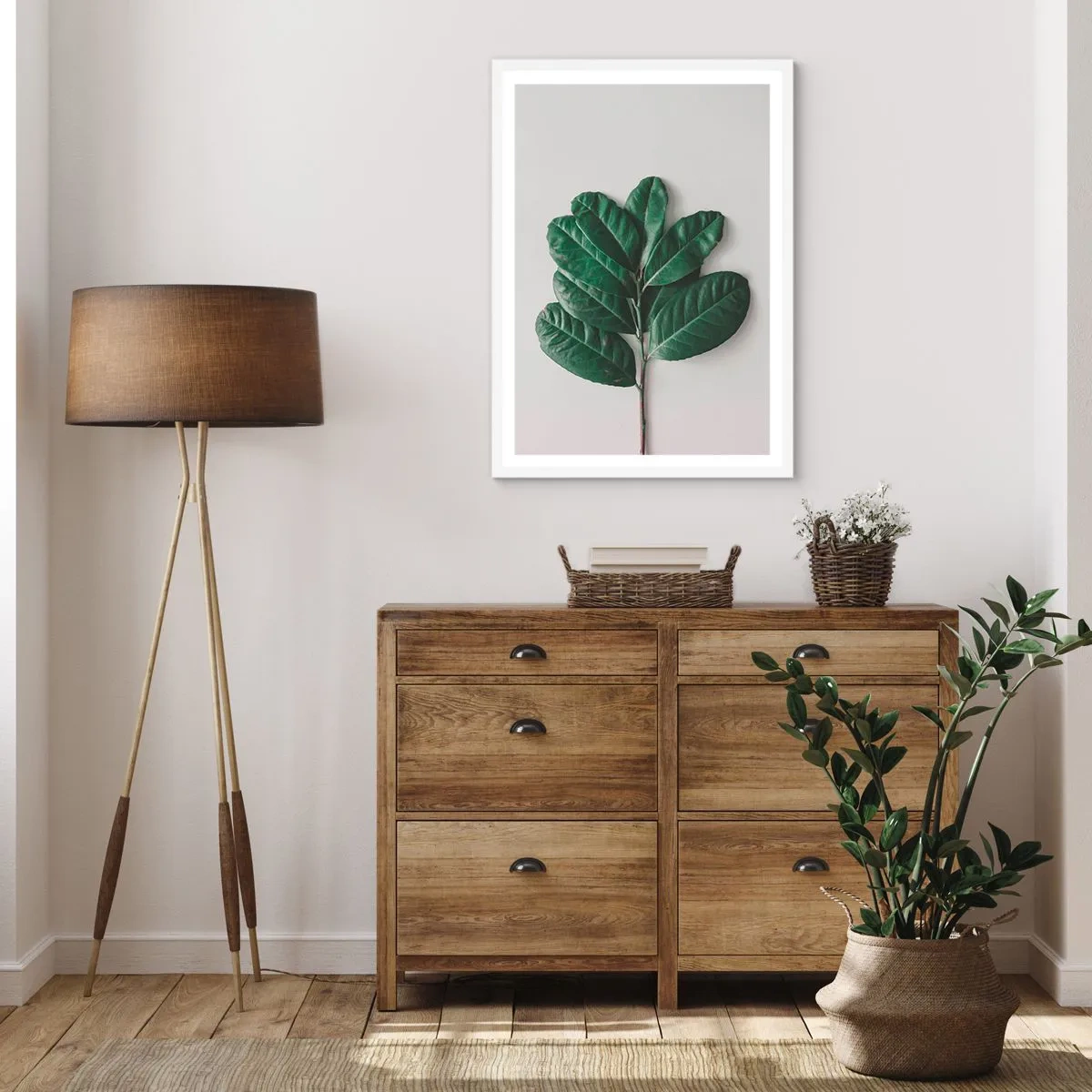 Poster în ramă albă - Desenul naturii însăși - 61x91 cm