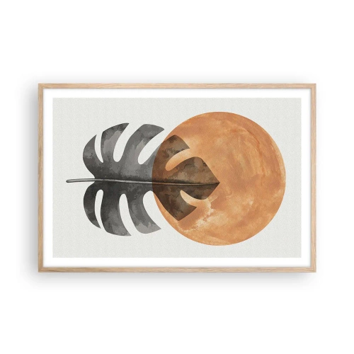 Poster în ramă de stejar deschis - Doar soarele - 91x61 cm